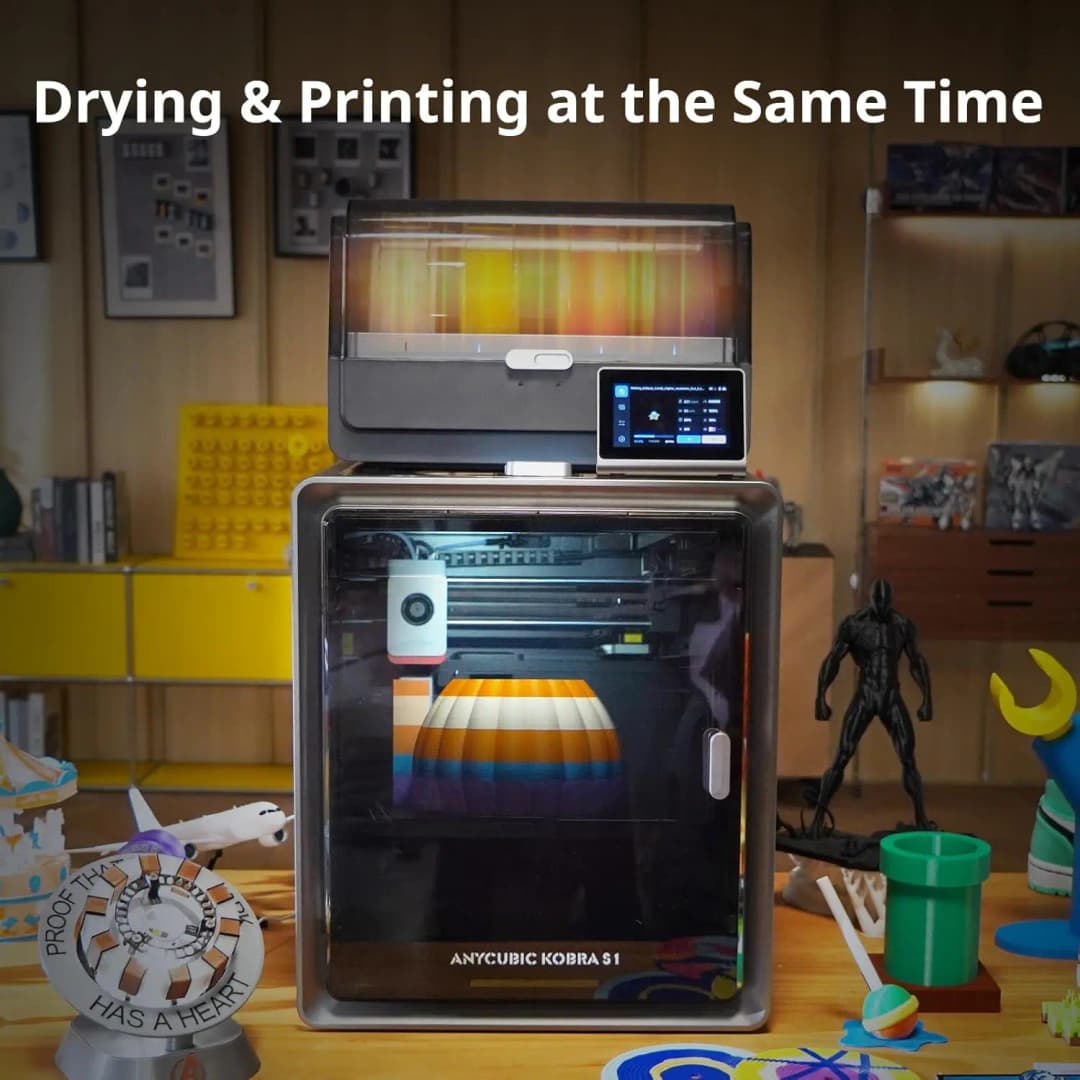 Anycubic Kobra S1 Combo Multi-Color 3D Printer Up to 600mm/s High Speed Printing Auto-Leveling Core XY Structure Direct Extruder - 3