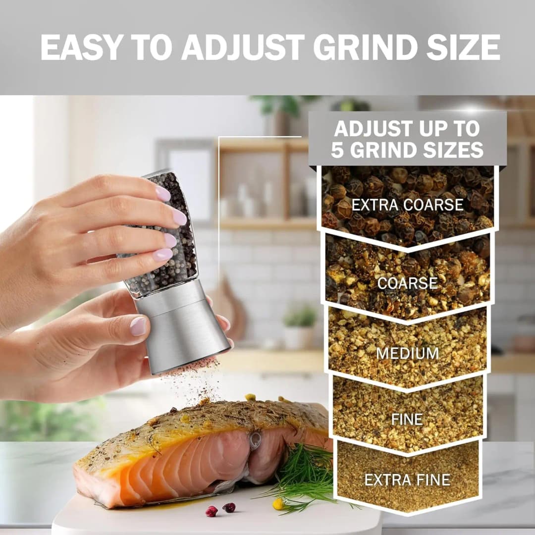 Manual Salt Pepper Grinder Coffee Grinde Pulverizer Powder Machine Steel Spice Grinder Salt Shaker Kitchen Mills Accessories - 2