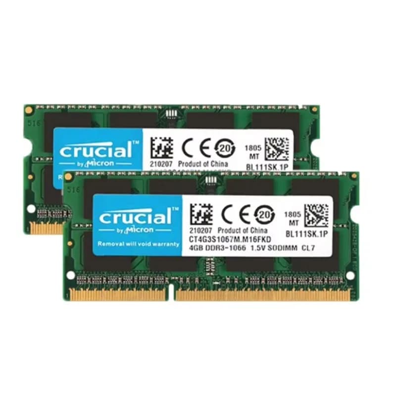 Crucial Notebook DDR3 RAM DDR3L 4GB 8GB SODIMM 1333 1666MHz 204Pin 1.35V/1.5V RAM PC3-10600 12800 FOR Laptop - 4