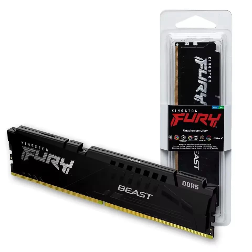 Kingston Fury Beast DDR5 CL30/40 Ram XMP EXPO Desktop Memory  8/16/32GB 4800 5200 5600 6000 6400 6800Mhz DIMM - 2