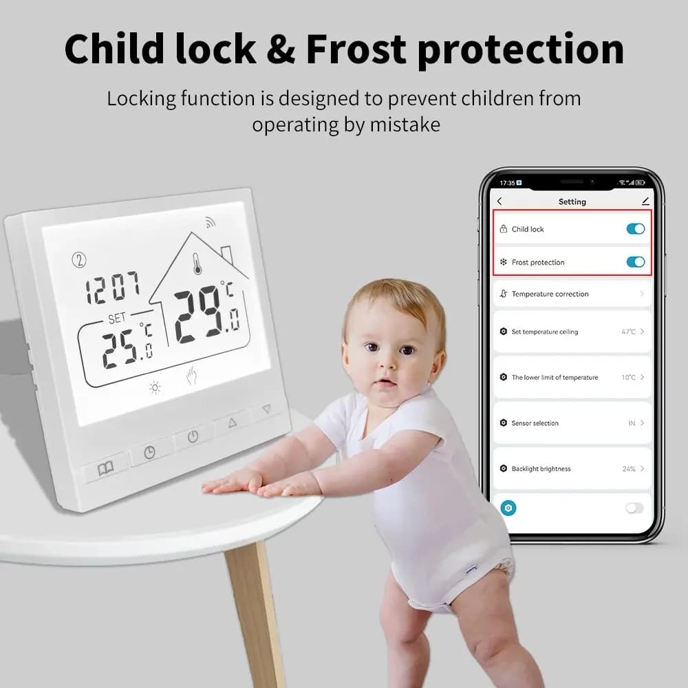 Tuya Smart WiFi Thermostat Water/Gas Boiler Electric Floor Water Heating Temperature Controller for Google Alexa Yandex Alice - 6