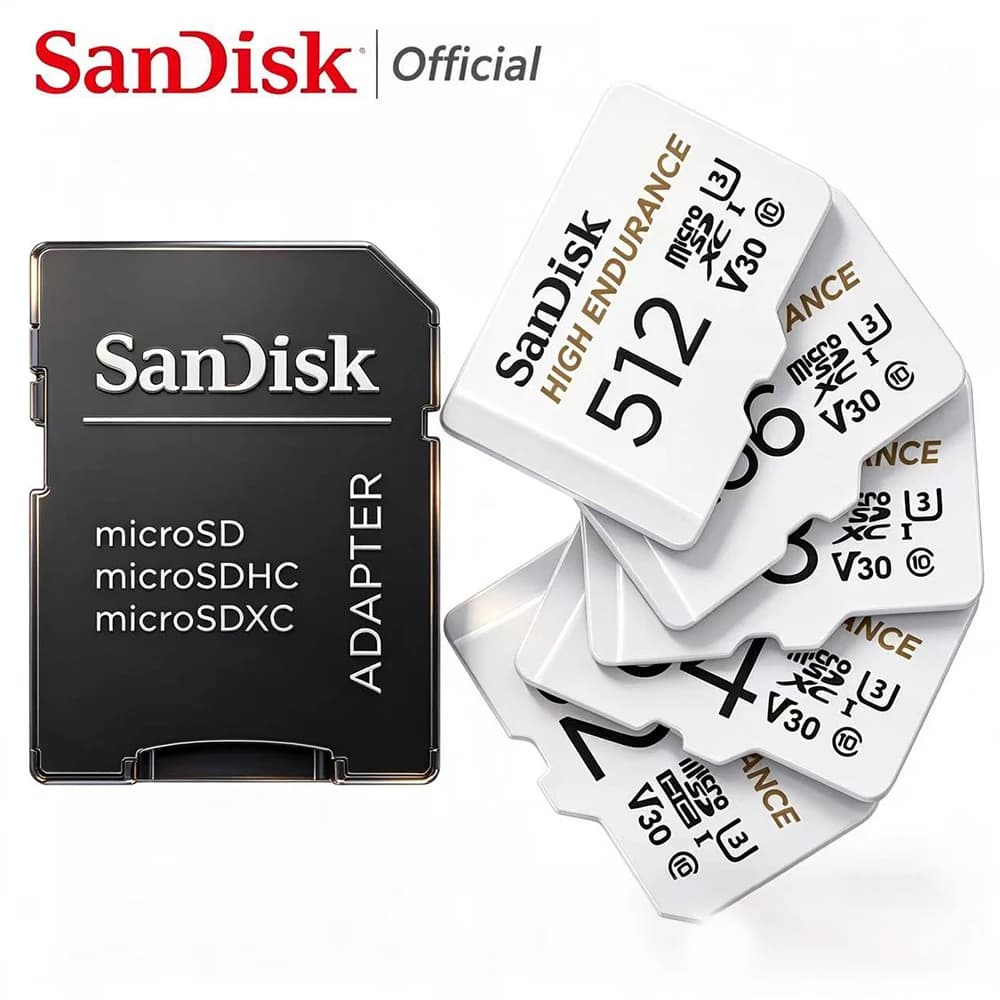 SanDisk High Endurance U3 V30 C10 Micro SD Card 32Gb 64Gb 128Gb 256Gb 512Gb MicroSDXC Memory Card 100M/s  for Dash Camera Video
