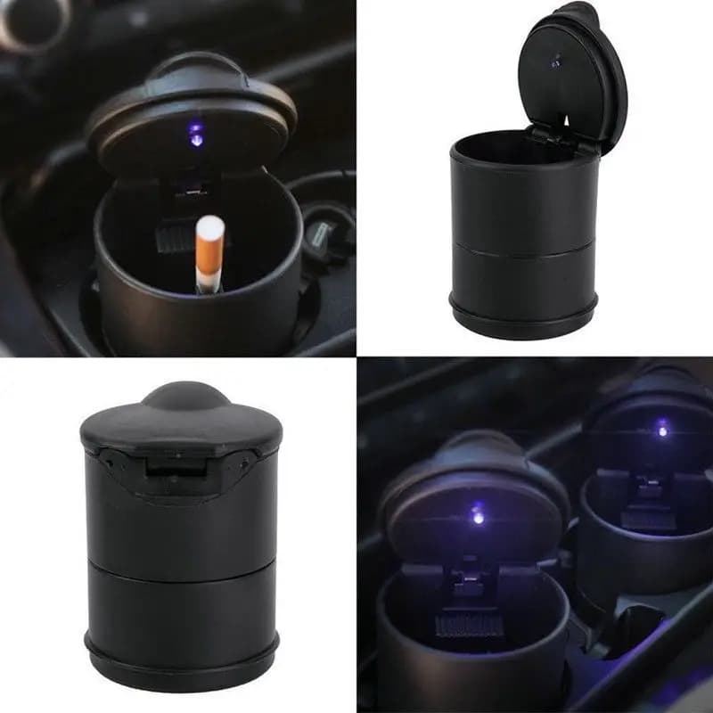 Portable Car Cigarette Ashtray Cup With LED Light Detachable One Touch Open Vehicle Ashtray Holder Ashtray Auto Accessories - 5