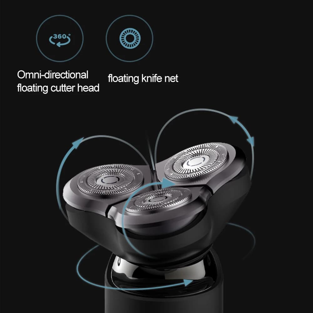 MIJIA S500 Electric Shaver Dry Wet Shaving Triple Blade Trimmer Beard Floating Head Men's Shaver Electric Razors Machine - 5
