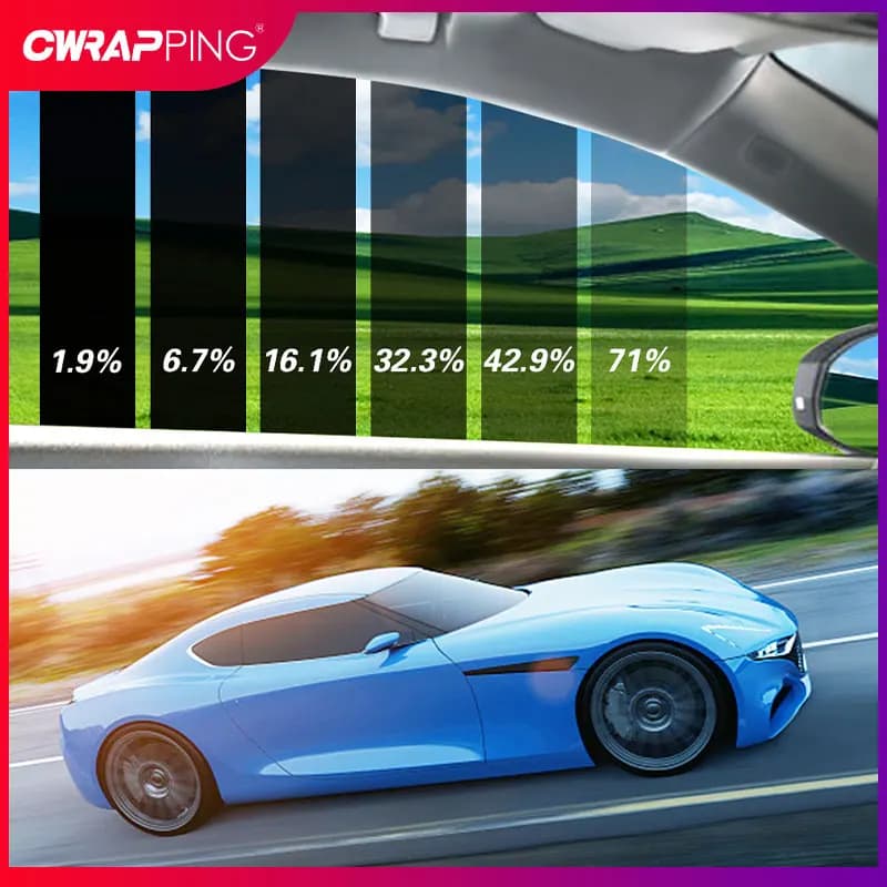 Car Window Foils 71% Transmittance Solar UV Protector Foils Car Side Window Tint Film Car Home Window Glass Sun Shade Film - 2