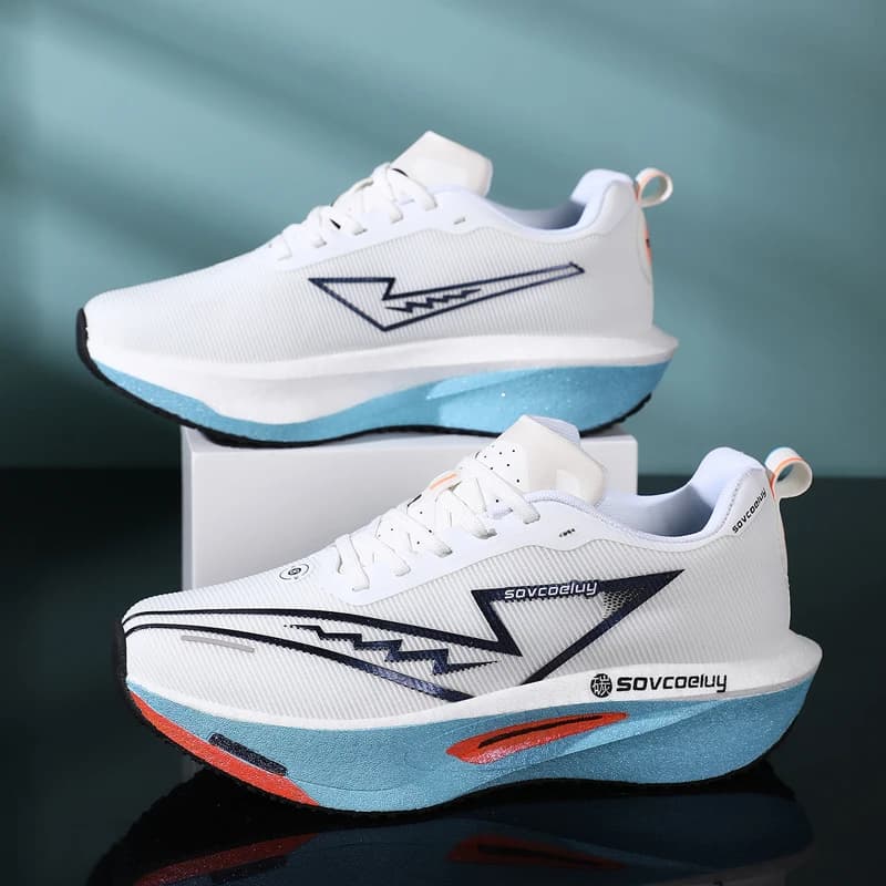 أحذية جري بلوحة كربون متخصصة للماراثون رجال رياضية خفيفة الوزن قابلة للتنفس أحذية نسائية مريحة رياضية مقاومة للانزلاق - 2