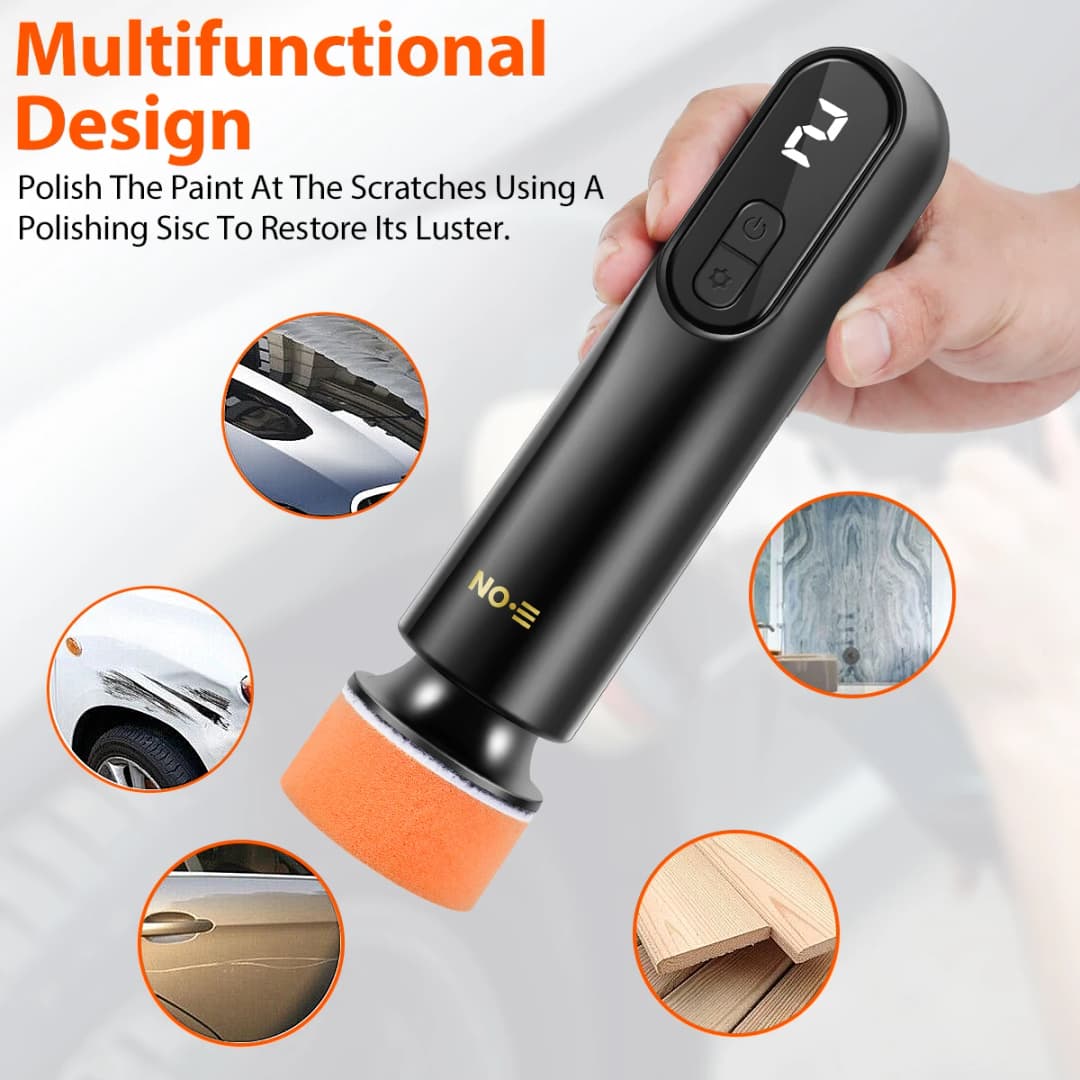 Car Polisher Handheld Wireless Polisher Car Polishing Waxing Machine Power Tool for Car Body Cleanig Waxing Repair - 6