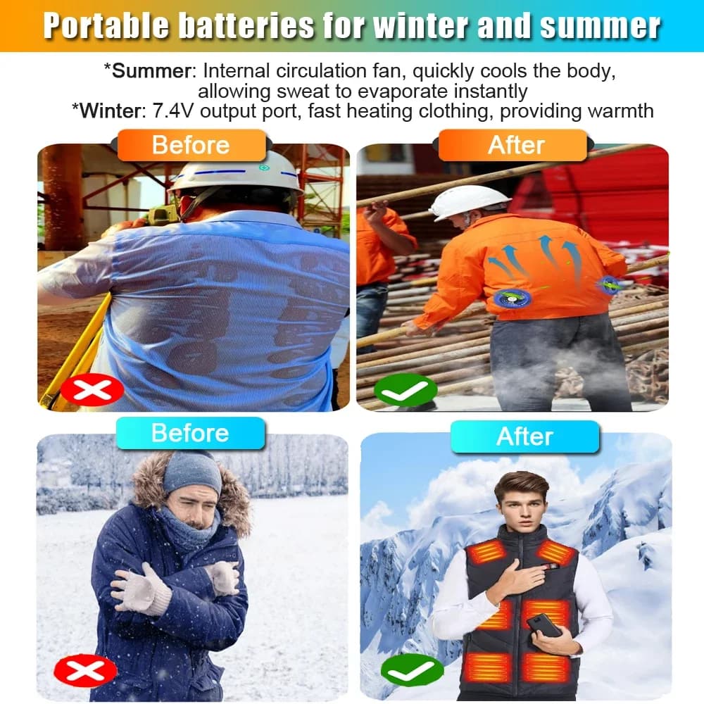 Powerbank 30000mAh Portable Heating Mobile Power Supply for Heating Vest Jacket Gloves Electric Heating Equipment DC Power Bank - 3
