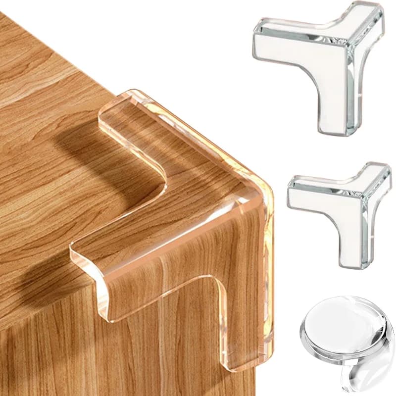 واقي حافة الطاولة من السيليكون لسلامة الأطفال، شفاف وناعم، مضاد للتصادم