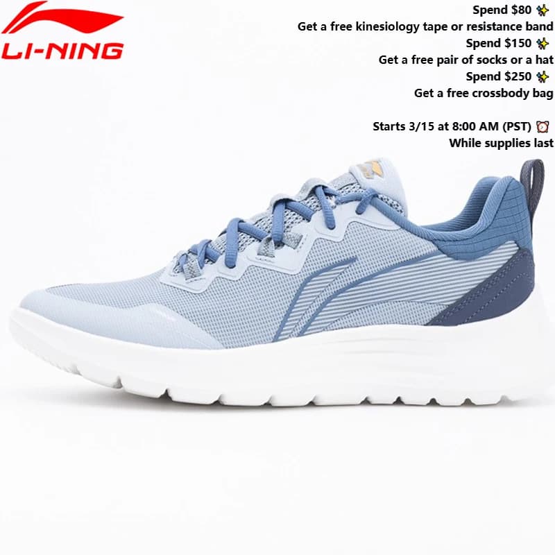 أحذية الجري لي نينغ للرجال ناعمة وباردة، مريحة، خفيفة، أحذية رياضية لي نينغ، أحذية الجري ARSU113