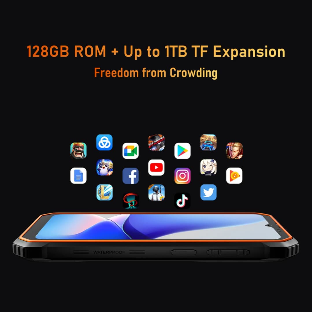 Blackview BV6200 Pro Rugged Smartphones 6.56''HD Waterproof Telephone Portable 13000mAh Battery 6GB+128GB Smartphone Android 13 - 3