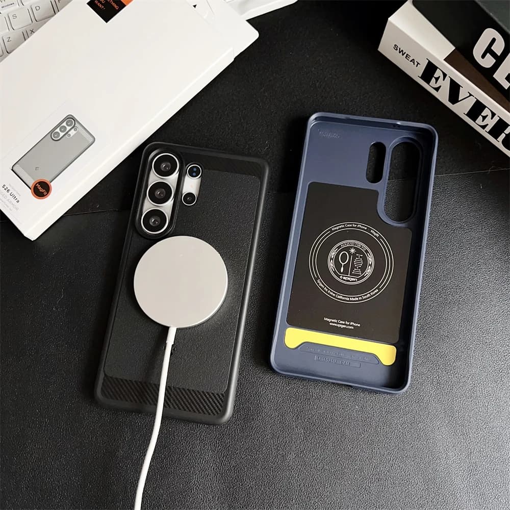 Spigen Rugged Armor MagFit for For Magsafe For Samsung Galaxy S26 Ultra S26 Plus Magnetic Case Wireless Charge Shockproof Cover - 3