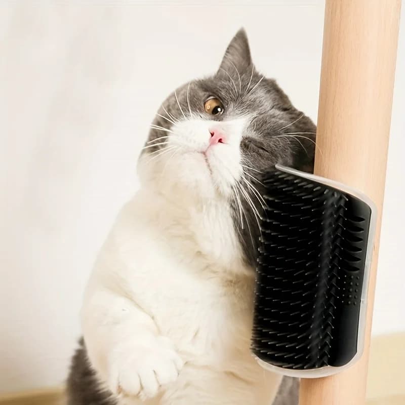 Pet cat scratching and stroking device, a toy for relieving boredom and self-amusement, cat self-grooming device - 5