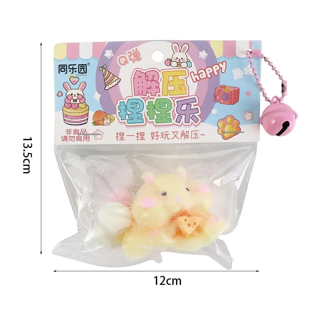 Cute Taba Squishy Hamster Squeeze Toy Cartoon Fidgets Toy Funny Plush Pinch Decompression Toy Stress Relief For Kids Adults Gift - 6