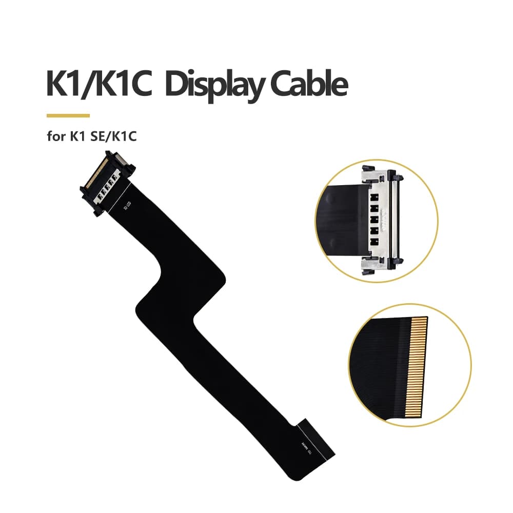 كابل توصيل شاشة عرض كرياليتي K1/K1C/إيندر 3V3 كابل FPC أسود بطول 162 مم لـ K1C إيندر 3V3 طابعة ثلاثية الأبعاد - 3