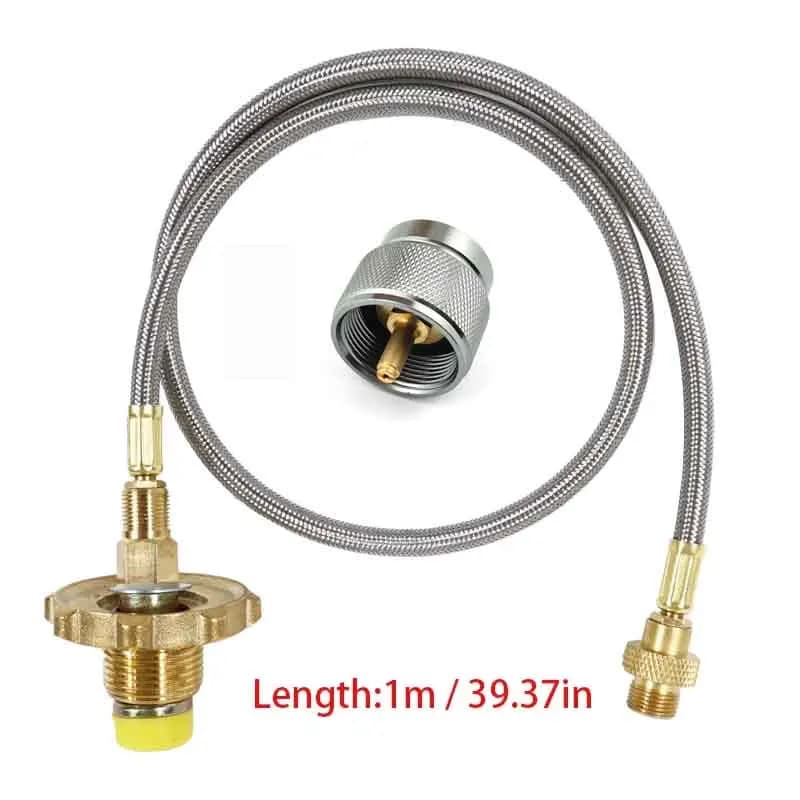 Outdoor Camping Stove Burner Flat Gas Canister Flamethrower Adapter Propane Gas Connection Head Transformer for Gas Stove - 2