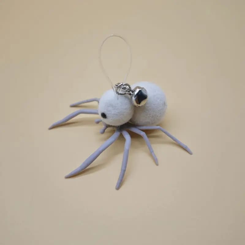 1pc/2pcs Artificial Spider Cat Toys Teasing Stick Replacement Head Toy Silicone Pet Toys Wand Accessories