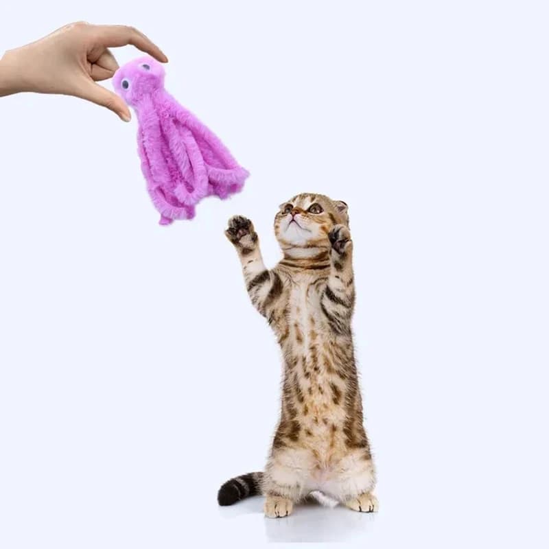 Cat Toy Cute Octopus Plush Toy Bite Resistant Teeth Interactive Play Pet Supplies Cat Dog Toys Octopus - 3