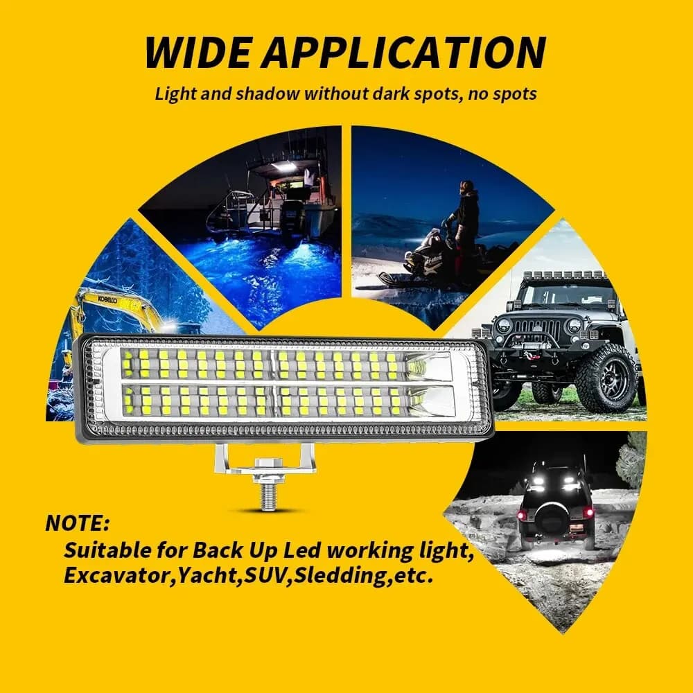 جديد 28LED 84W شريط ضوء العمل 9-80V مصباح الفيضانات القيادة الضباب الطرق الوعرة LED عمل سيارة ضوء لفورد تويوتا SUV 4WD أشعة ليد - 5