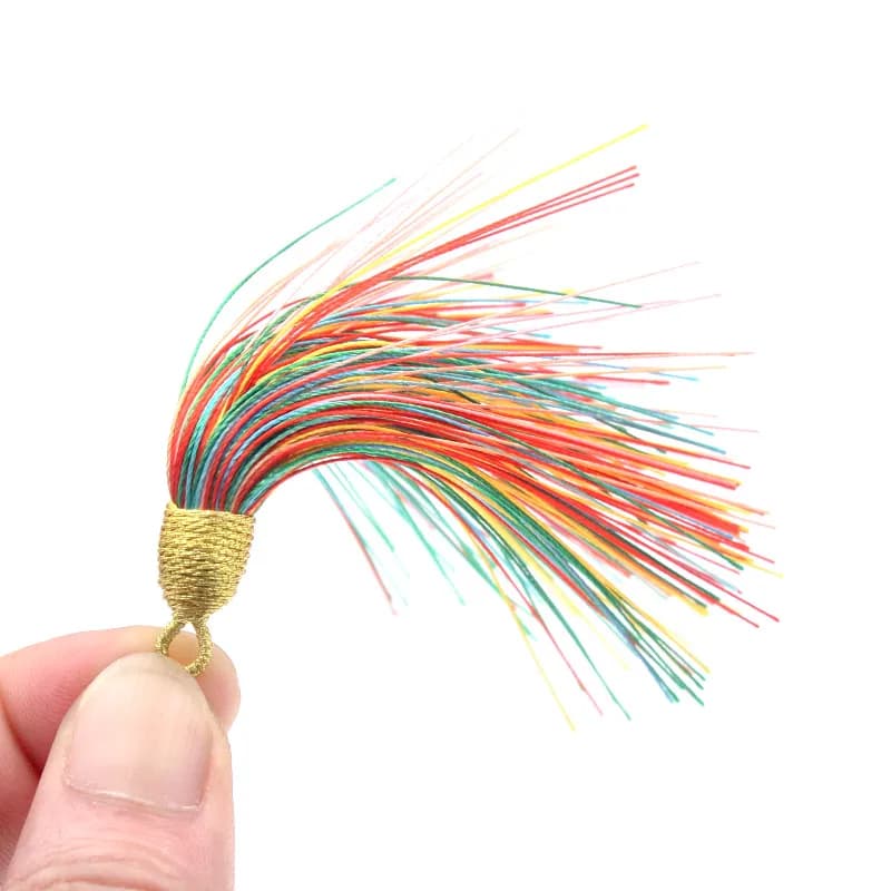 3 قطع/حزمة شرابة حرير 85 ملم شرابة DIY سلسلة مفاتيح خطافات أقراط قلادة صنع المجوهرات علامة كتاب حرف يدوية مواد تزيين الستائر - 2