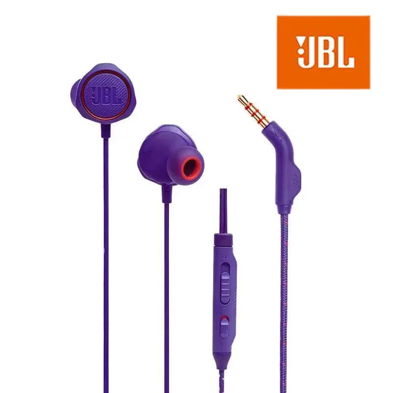 سماعة رأس للألعاب سلكية داخل الأذن معتمدة رسمياً JBL QUANTUM 50 مع ميكروفون مدمج وواجهة 3.5 ملم لمكالمات صوتية أثناء اللعب