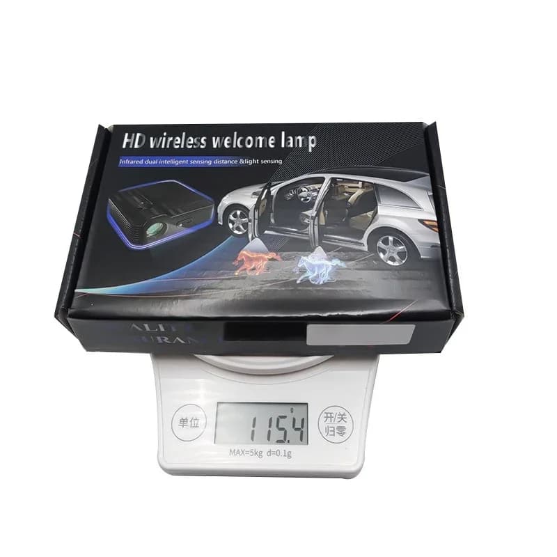 مصابيح ظل LED لمشروع باب السيارة إكسسوارات سيارة لجميع موديلات السيارات شعار سيارة لاسلكي 2 قطعة - 5