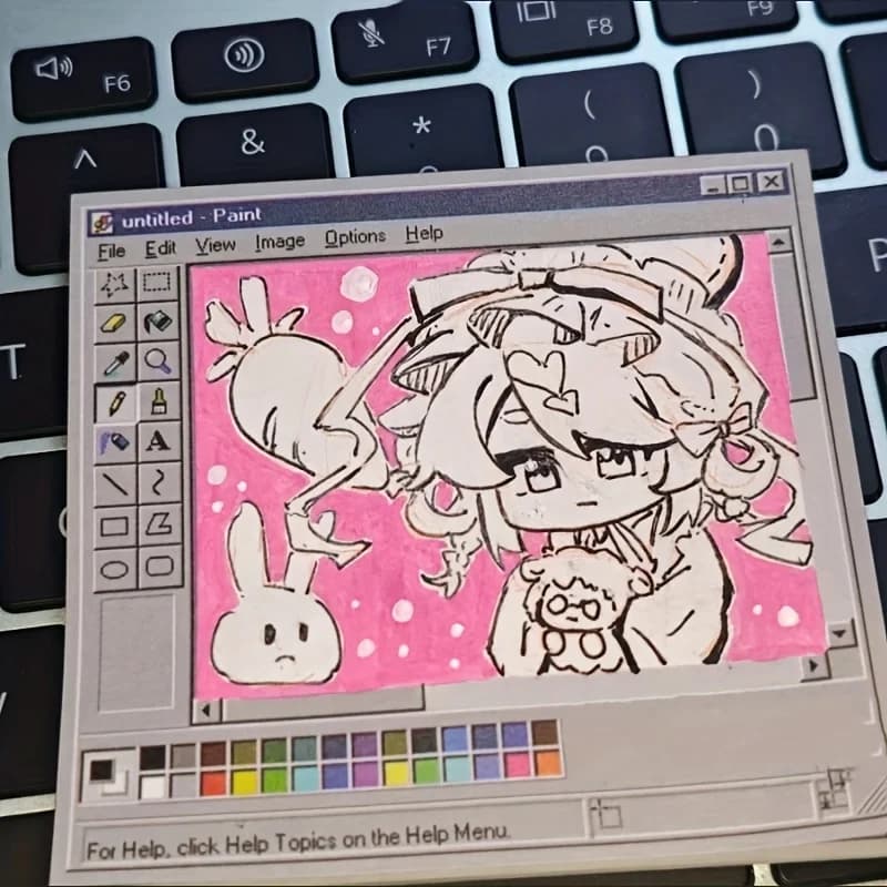 ملاحظات لاصقة لرسم الكمبيوتر العتيق، 50 ورقة، مثالية للفنانين والاستخدام المكتبي، ملاحظات لاصقة متينة للمكتب - 6