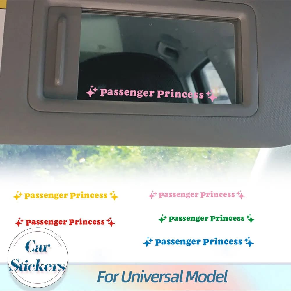 Car Stickers Fun Mirror Decorative Sticker Passenger Princess Waterproof Sticker Mirror Cover Film Woman for Universal Model