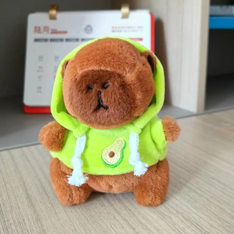 لينة كابيبارا ألعاب من نسيج مخملي مع أجنحة صغيرة الحجم محاكاة دمية الحيوانات المحشوة هوديي أنيمي لعبة رقيق هدية الطفل - 6