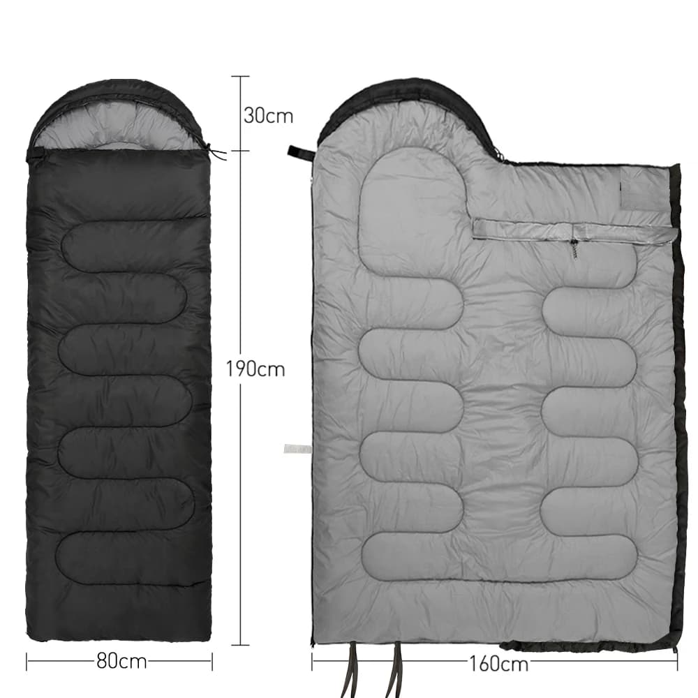 Camping Sleeping Bag Lightweight 4 Season Warm Envelope Backpacking Outdoor Mummy Cotton Winter Sleeping Bag - 6