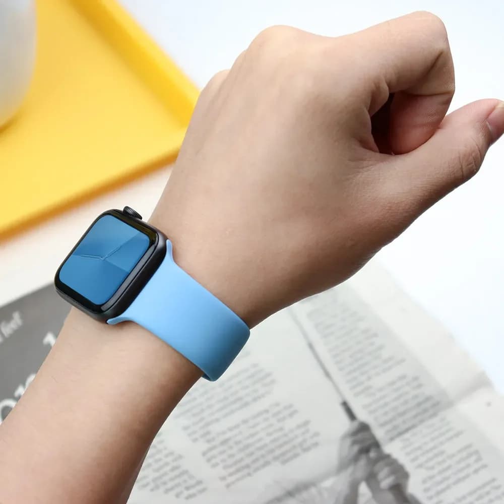 Silicone Band For Apple Watch strap 44mm 45mm 40mm 41mm 42-38mm 45 mm sport bracelet iwatch series 8 7 6 5 4 3 SE 9 Ultra 2 49mm - 3