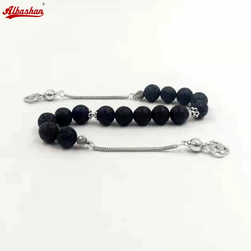 Tasbih Lava Bead Turkish Jewelry Bracelet Natural Volcanic Stone prayer beads Eid gift misbaha