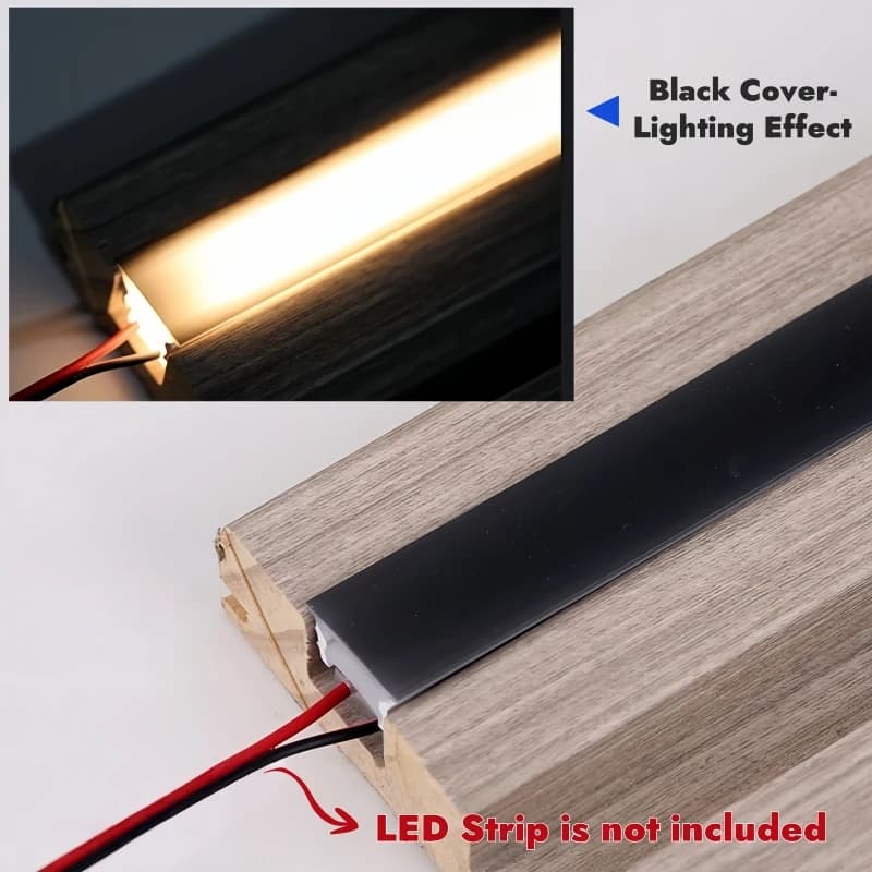 Black Flexible LED Neon Rope Lamp Silicone Tube Diffuser Recessed Channel For WS2811 WS2812B Waterproof Ribbon Neon Strip Lights - 5