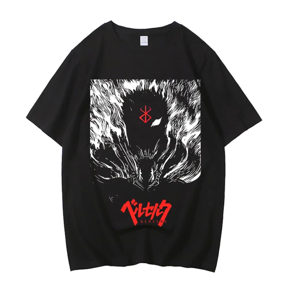 Anime Berserk Tshirt Summer Men Women High Quality Cotton Short Sleeve T Shirt Print T-shirt Tops 2024 Tee Trend Fans Clothes - 5
