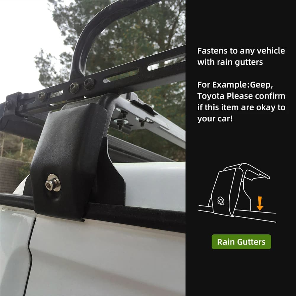 1Pc Universal Roof Rack Gutter Mount Adapter Car Roof Mount Bracket Auto Accessories - 6
