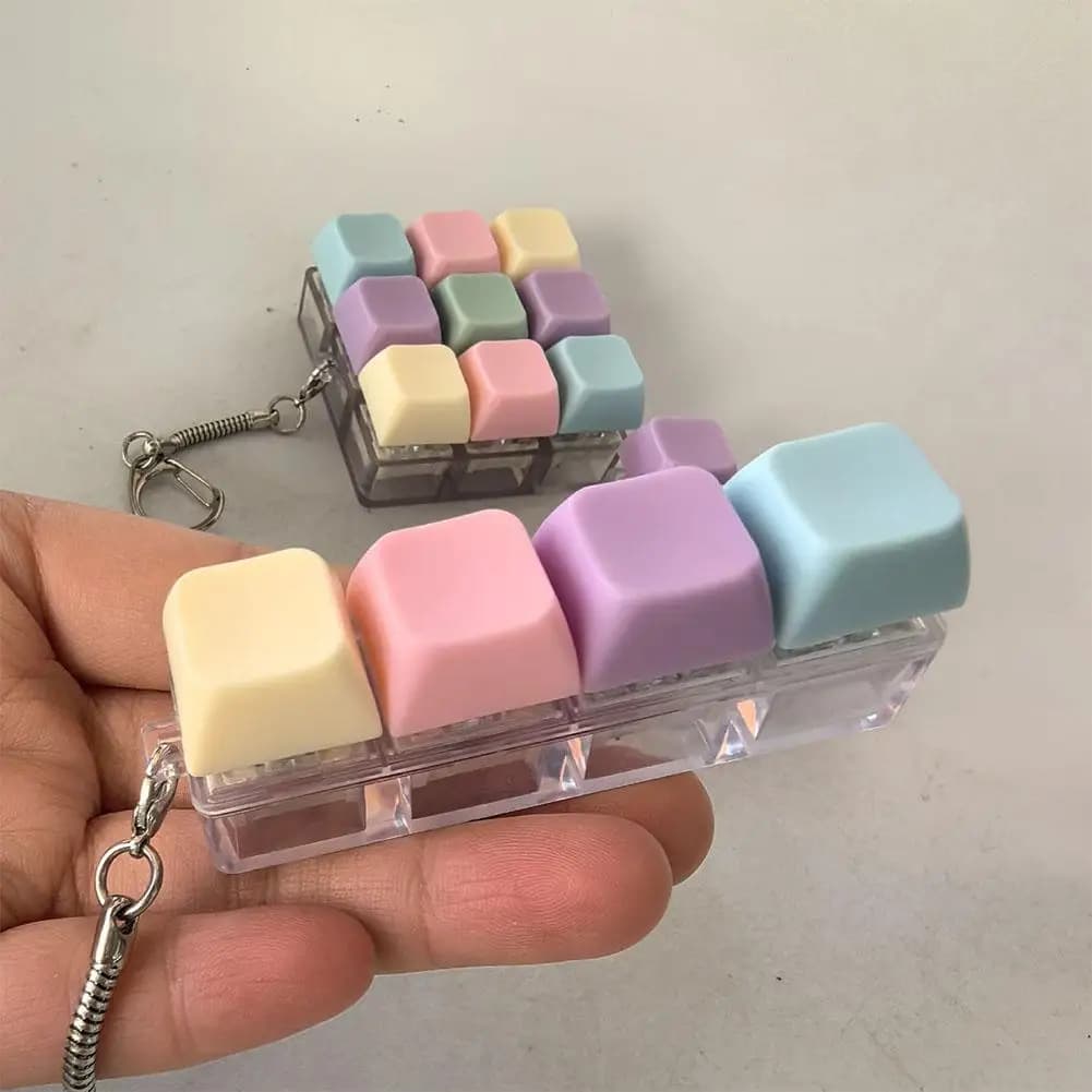 Key Switch Keychain Shaft Tester Mechanical Keyboard Fidget Button Fidget Button Finger Toys Relief Stress Gifts For Adults - 2
