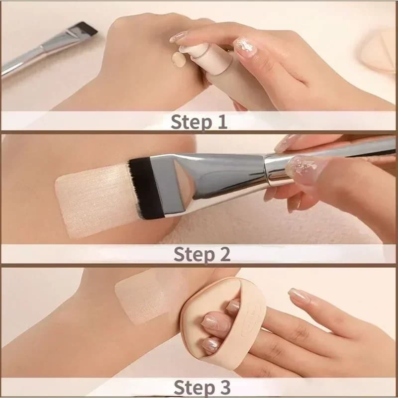 Ultra Thin Foundation Brush Lightweight and Thin Face Contour Brush Flat Contour Brush Blending Foundation Cream Makeup Brushes - 6