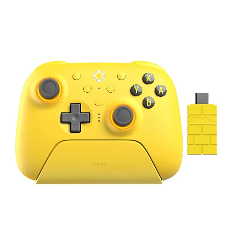 وحدة تحكم بلوتوث لاسلكية 8BitDo Ultimate 2 مع قاعدة شحن وعصي تحكم TMR و8 سرعات لنينتندو سويتش 1/2، كمبيوتر، ويندوز - 3