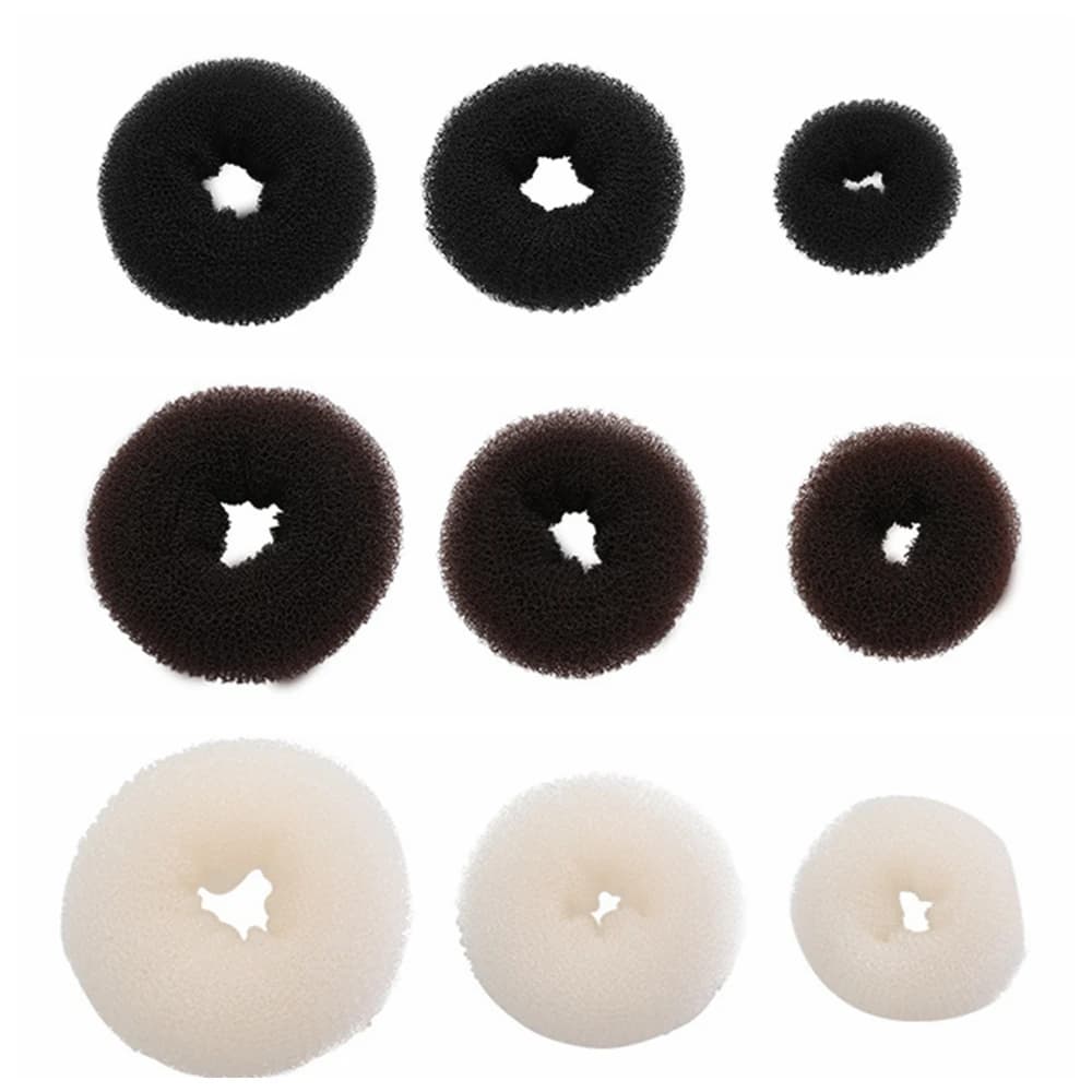 Plate Hair Donut Hair Bun Maker Roller DIY Magic Elastic Foam Sponge Hair Styling Tools Princess Hair Accessories Updo - 6