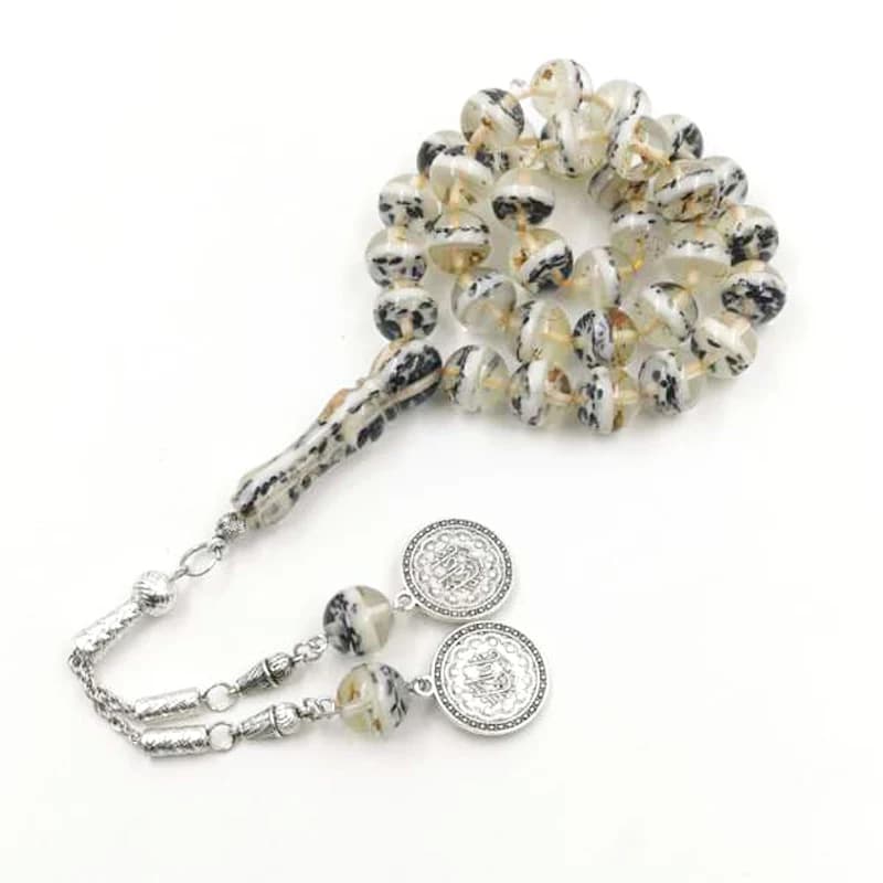 جديد وصل Tasbih الراتنج داخل السمسم و الخشب 33 مسبحة الإسلامية Accessoriy misbaha مسلم سوار الأضحى عيد هدية الوردية - 3