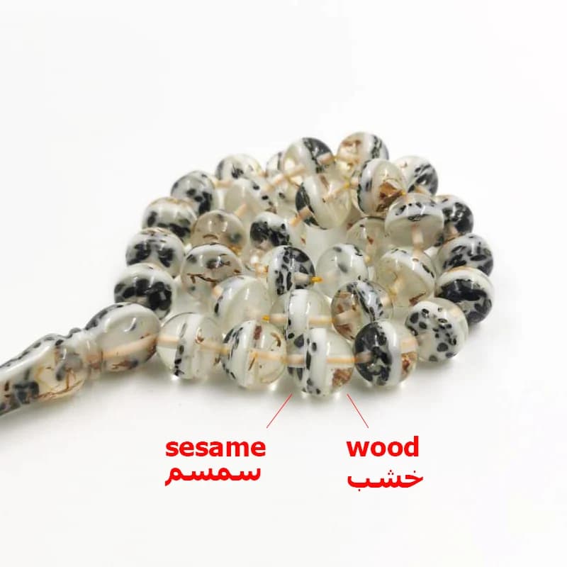 جديد وصل Tasbih الراتنج داخل السمسم و الخشب 33 مسبحة الإسلامية Accessoriy misbaha مسلم سوار الأضحى عيد هدية الوردية - 2