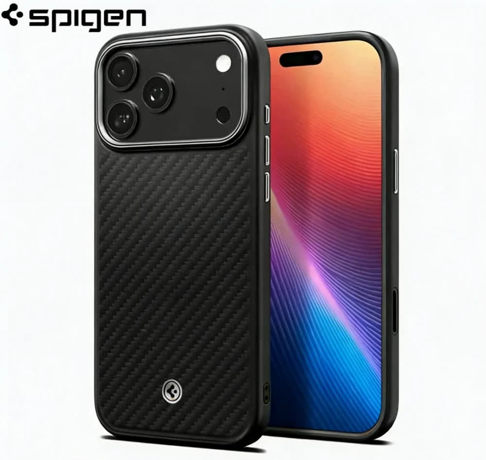 Spigen Enzo Leather MagFit For Magsafe Case for iPhone 17 Air 16 15 14 13 Pro Max Carbon Fiber Magnetic Shockproof Matte Cover