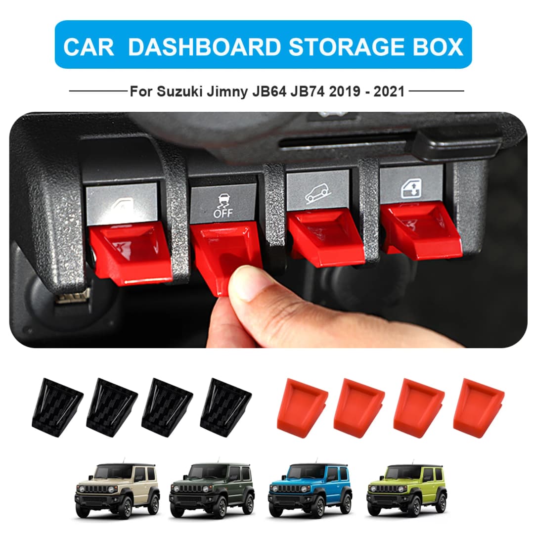 غطاء زخرفي ممتد لزر مفتاح رفع نافذة السيارة من مادة ABS ملصقات لإكسسوارات داخلية لسيارة سوزوكي جيمني 2019-2022