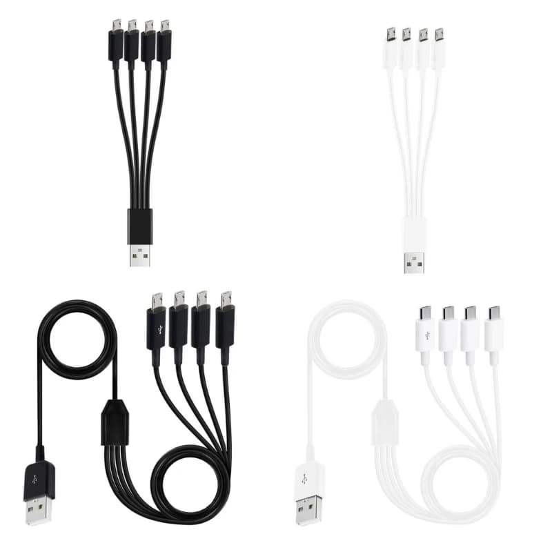 4 في 1 مايكرو USB كابل شحن متعدد كابل الشاحن لأجهزة متعددة شحن 4 أقراص أو هواتف في وقت واحد انخفاض الشحن