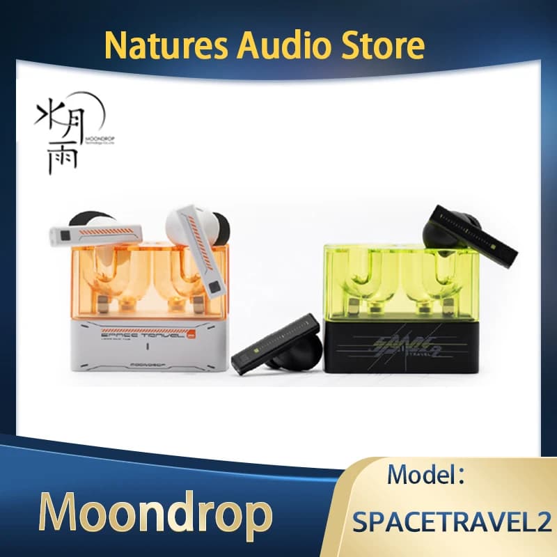 سماعات أذن Moondrop SPACETRAVEL2 TWS بلوتوث 6.0 مع إلغاء الضوضاء IEMs سماعات لاسلكية حقيقية عازل للضوضاء للأنشطة الرياضية